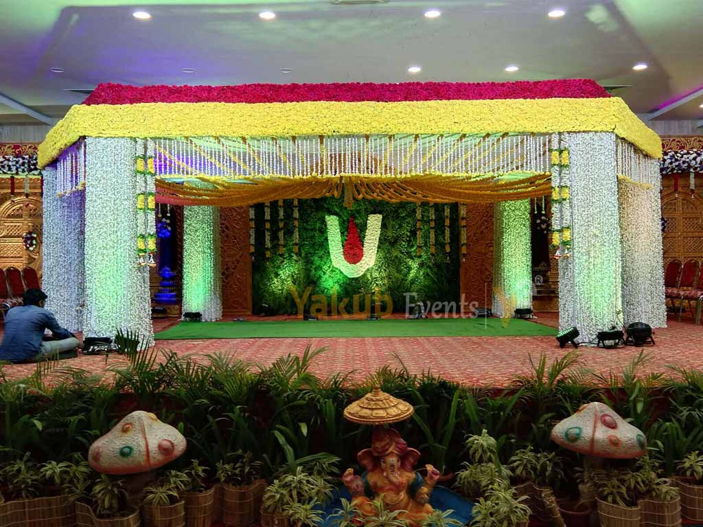 Wedding Stage Decorations-Valencia Golden Jubilee Hall | Wedding Decorators  in Mangalore